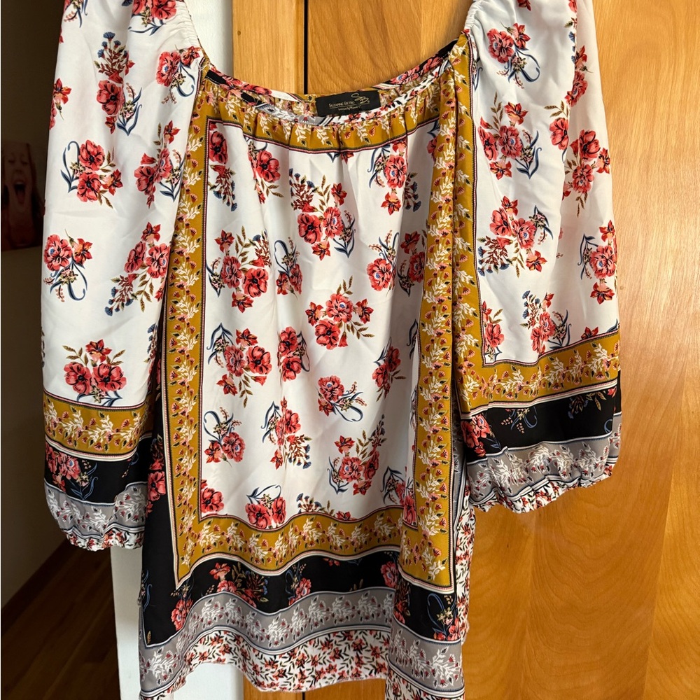 Floral Off-Shoulder Top - Multicolor
